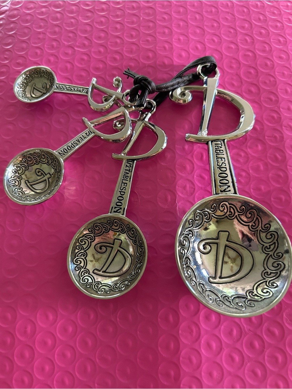 Source Unknown Silver Decorative Measuring Spoon Set